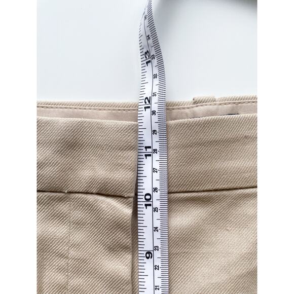 Women's J.Crew Tan Linen Blend Trouser Shorts Size 12 - Picture 6 of 8